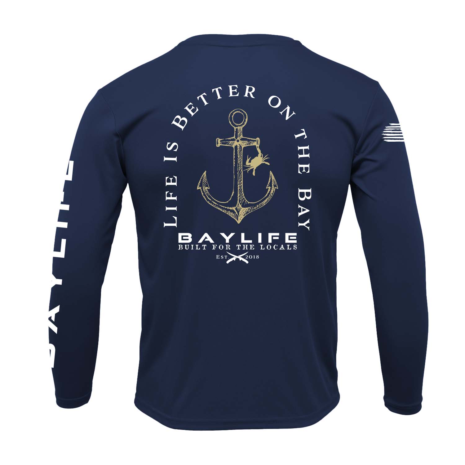The Annapolis, UPF 50+ Performance Fishing Shirt, Navy – Bay Life