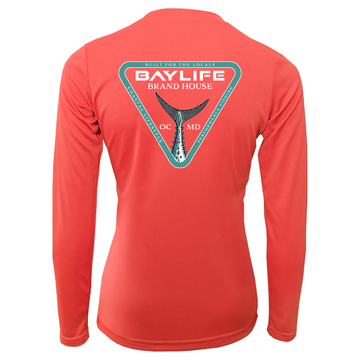 OC BRAND HOUSE FISH TAIL LADIES PERFORMANCE FISHING LONG SLEEVE SHIRT