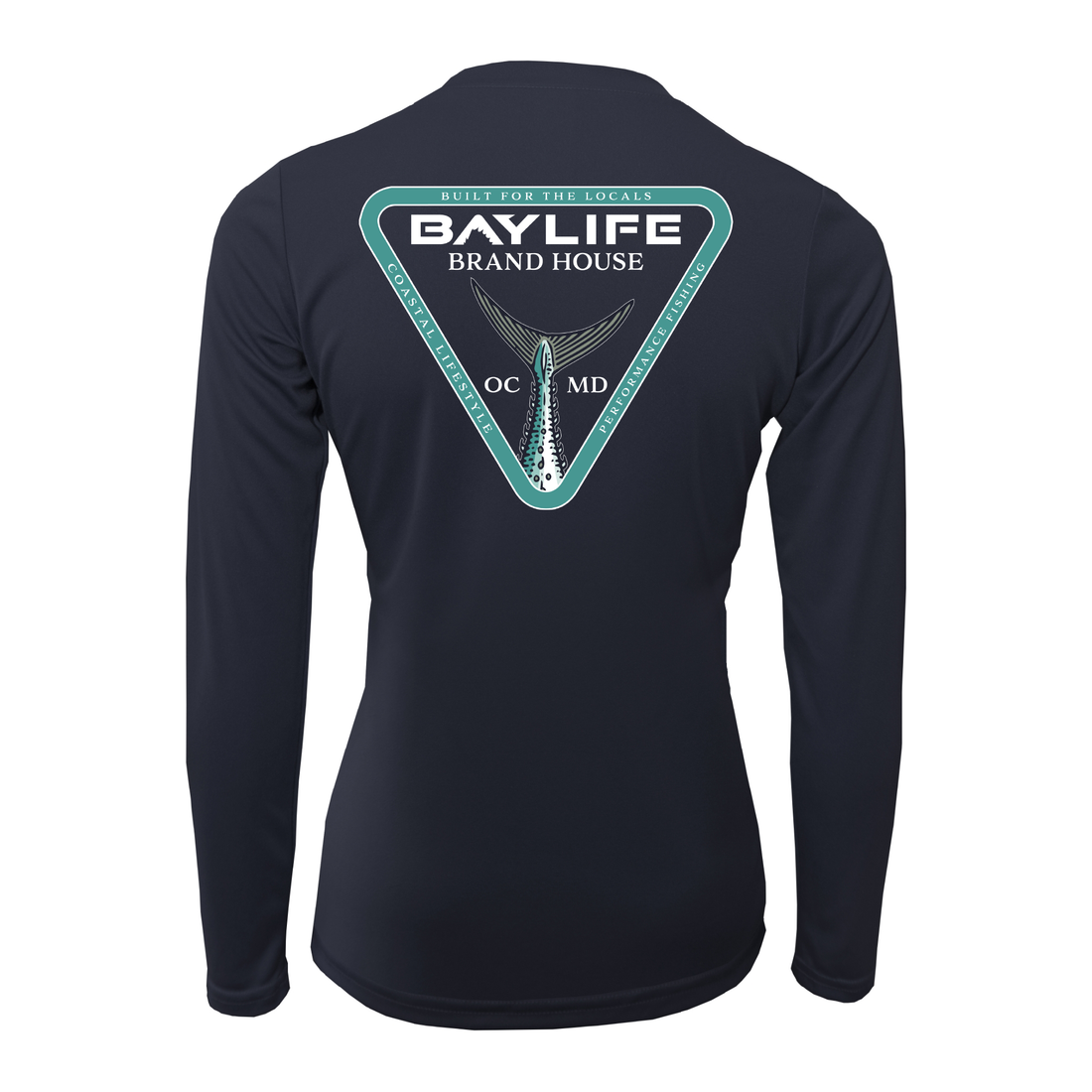 OC BRAND HOUSE FISH TAIL LADIES PERFORMANCE FISHING LONG SLEEVE SHIRT