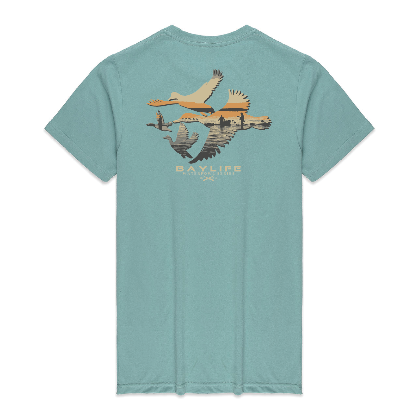 DUCKS TIL DUSK WATERFOWL SERIES PREMIUM SHORT SLEEVE SHIRT | SAGE