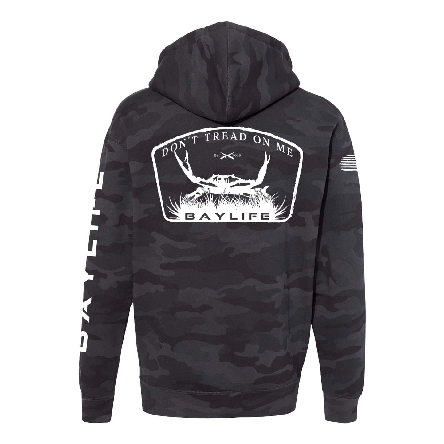 Gadsden Crab | Premium Heavyweight Hoodie | Black Camo