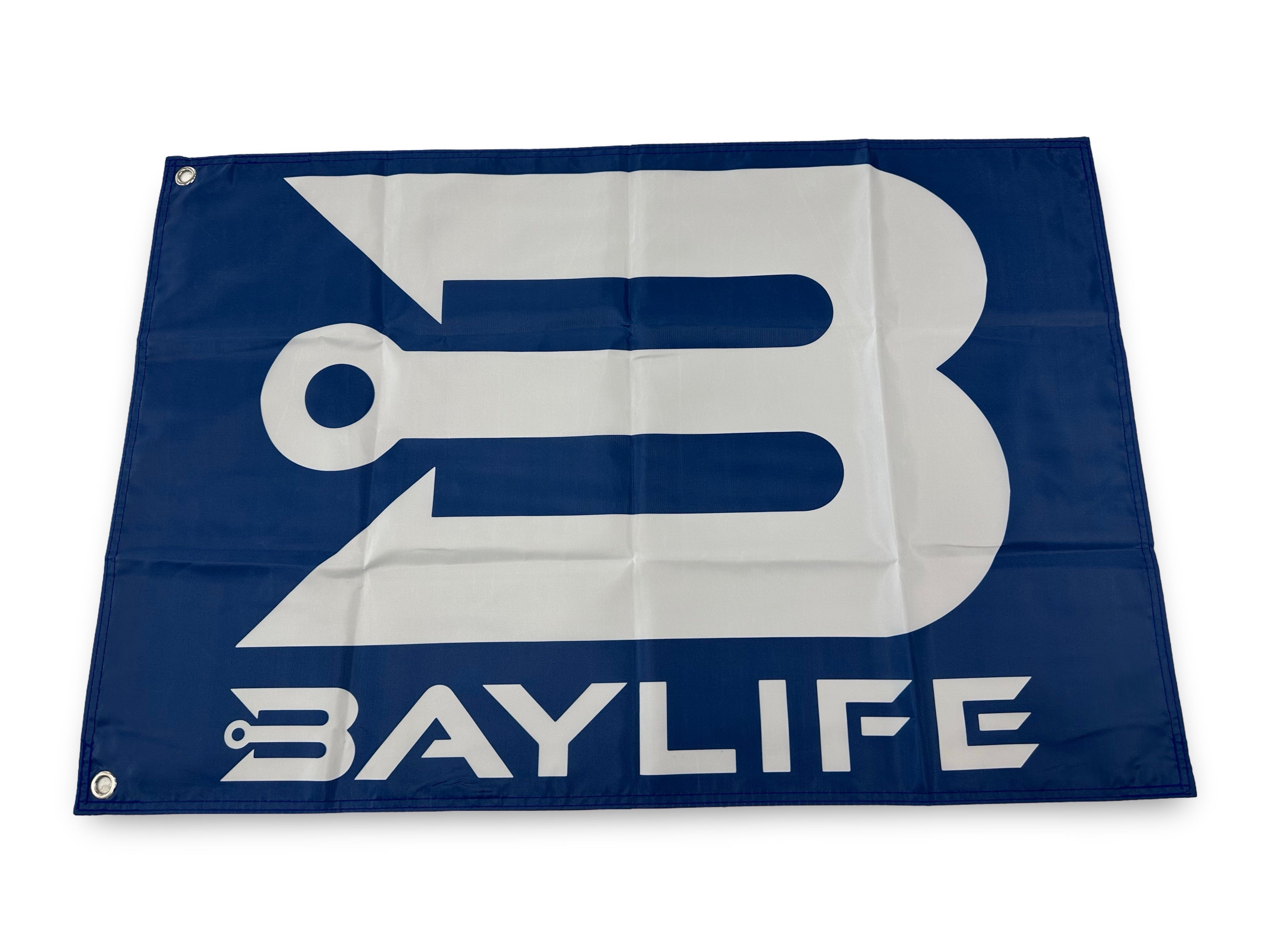 3'x2' Double Sided BAY LIFE “B” Boat Flag | Navy/White