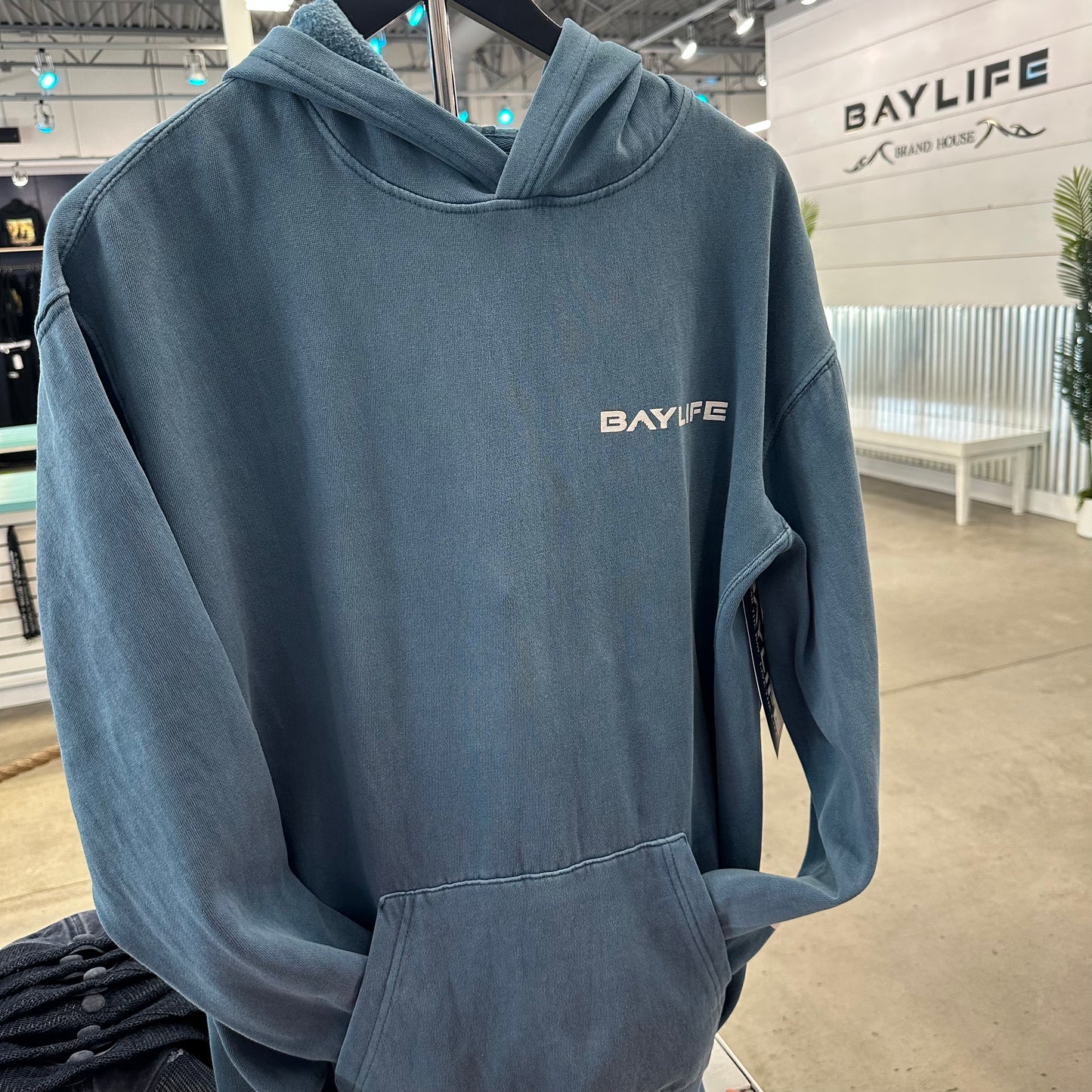 OC BRAND HOUSE FISH TAIL PREMIUM FLEECE HOODIE | MARLIN BLUE