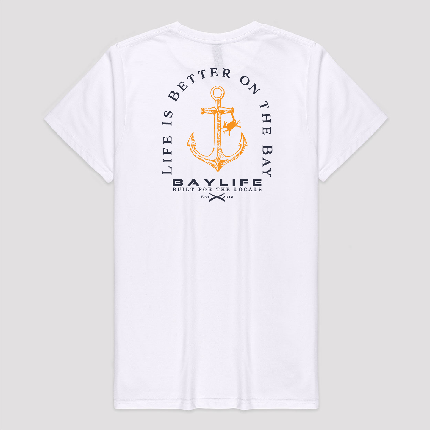 LIFE IS BETTER ON THE BAY PREMIUM SHORT SLEEVE SHIRT | WHITE