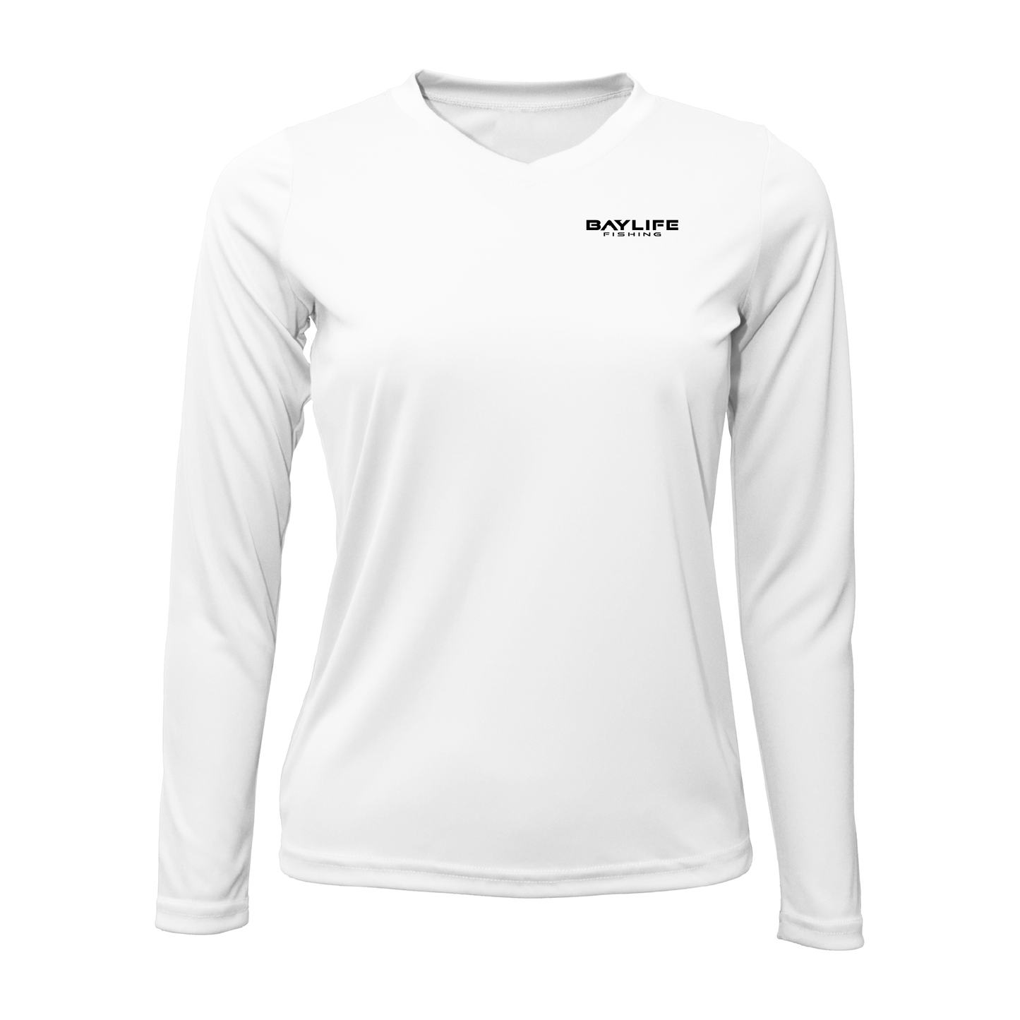 MARYLAND FLAG ROCKFISH LADIES PERFORMANCE FISHING LONG SLEEVE SHIRT | WHITE