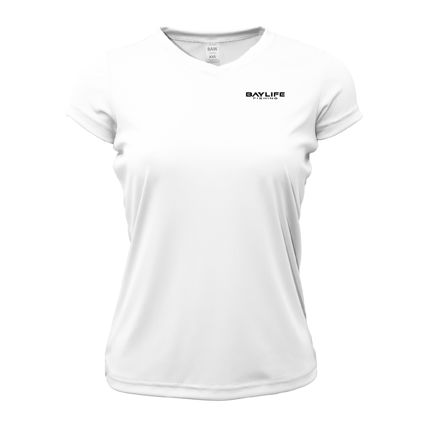 MARYLAND FLAG ROCKFISH LADIES PERFORMANCE FISHING SHORT SLEEVE SHIRT | WHITE