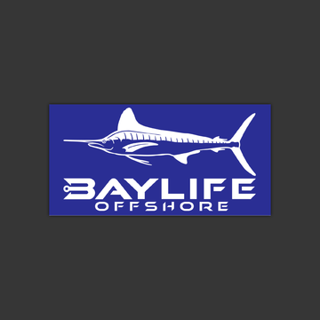 Bay Life Bumper Sticker | White Marlin