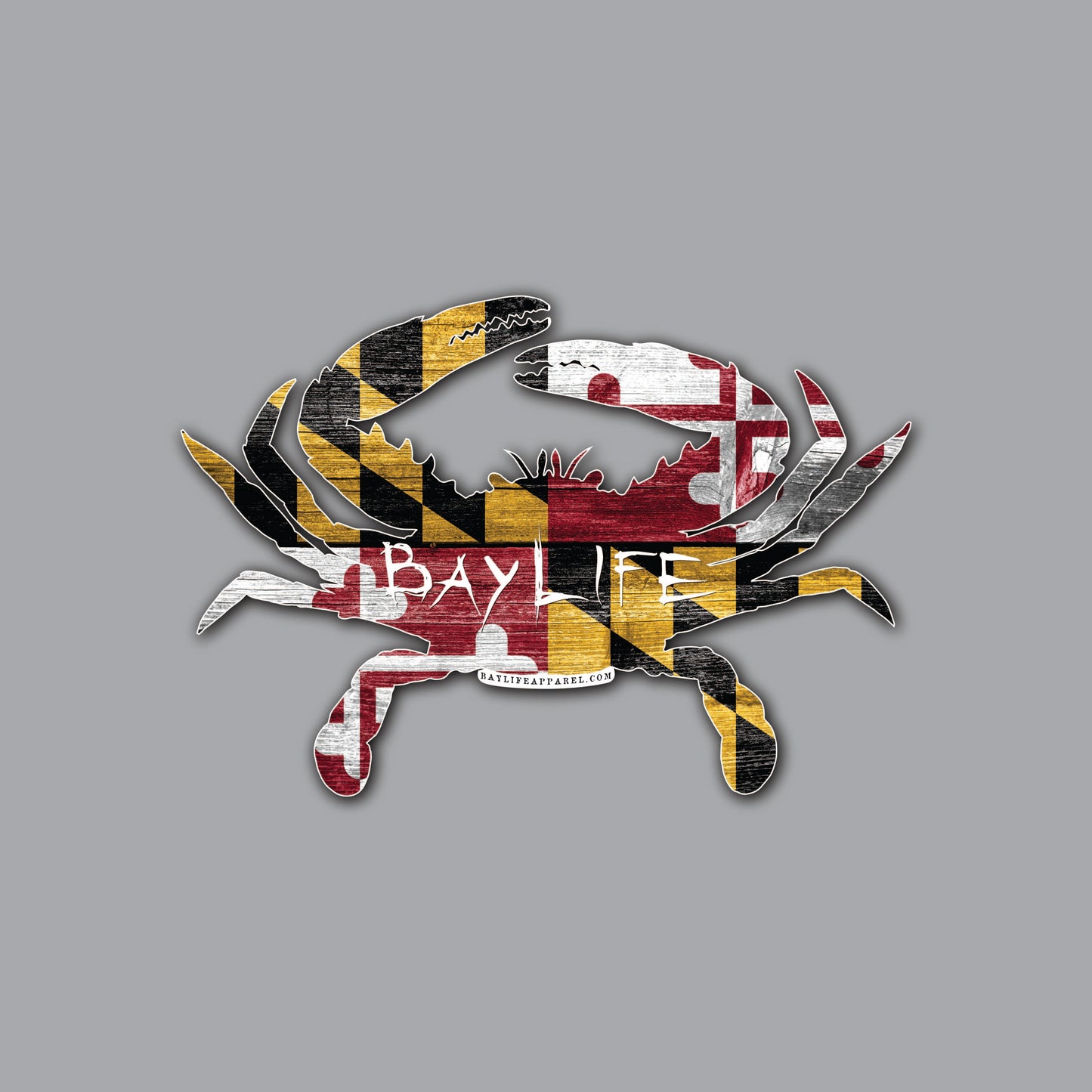 Maryland flag crab sticker bay life apparel chesapeake bay crab blue crab decal