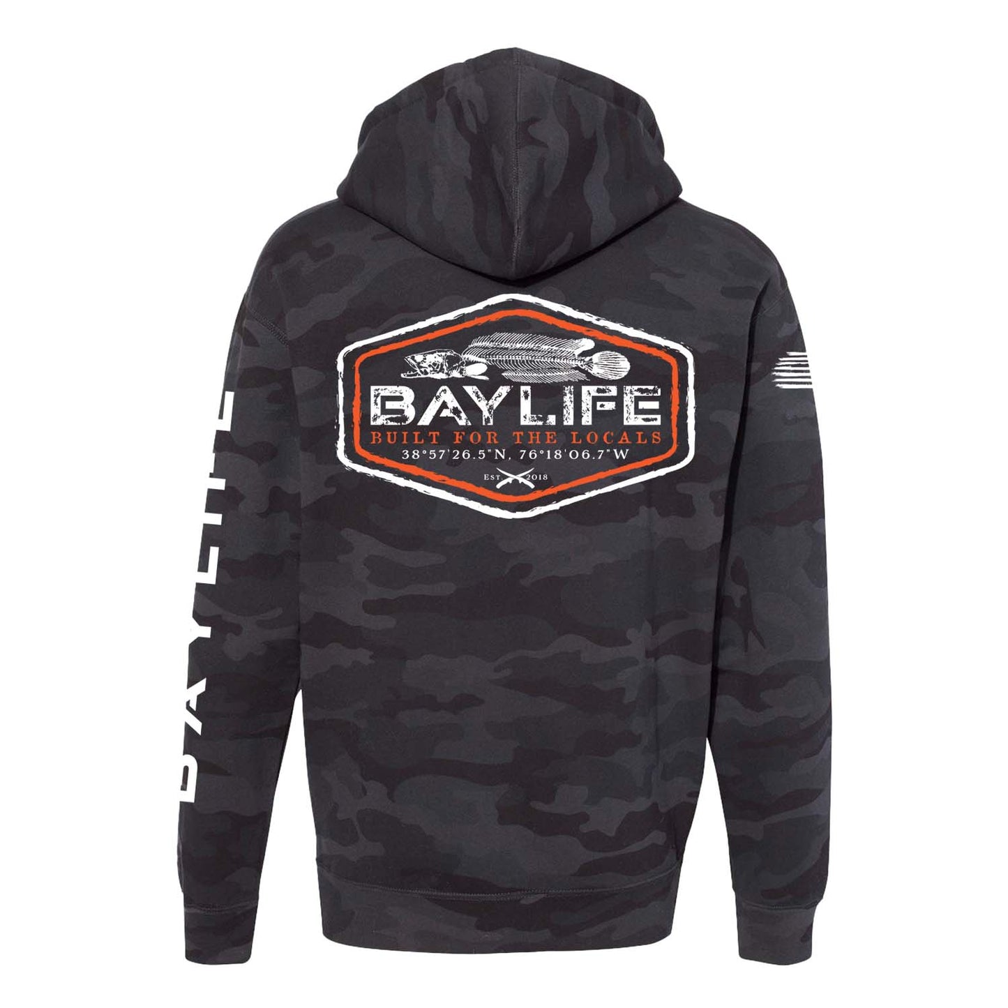 The Blackwater Snek | Premium Heavyweight Hoodie | Black Camo