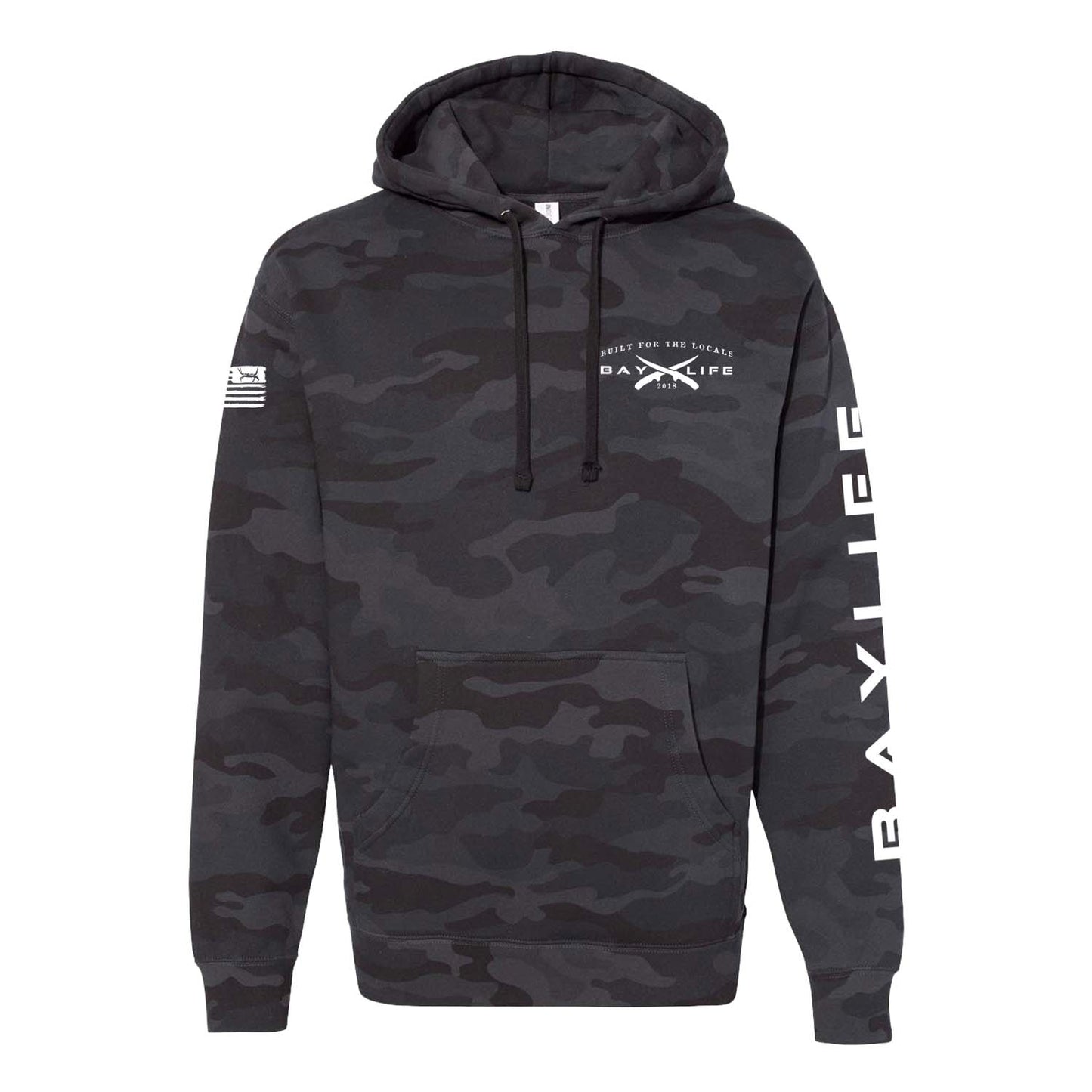 The Blackwater Snek | Premium Heavyweight Hoodie | Black Camo