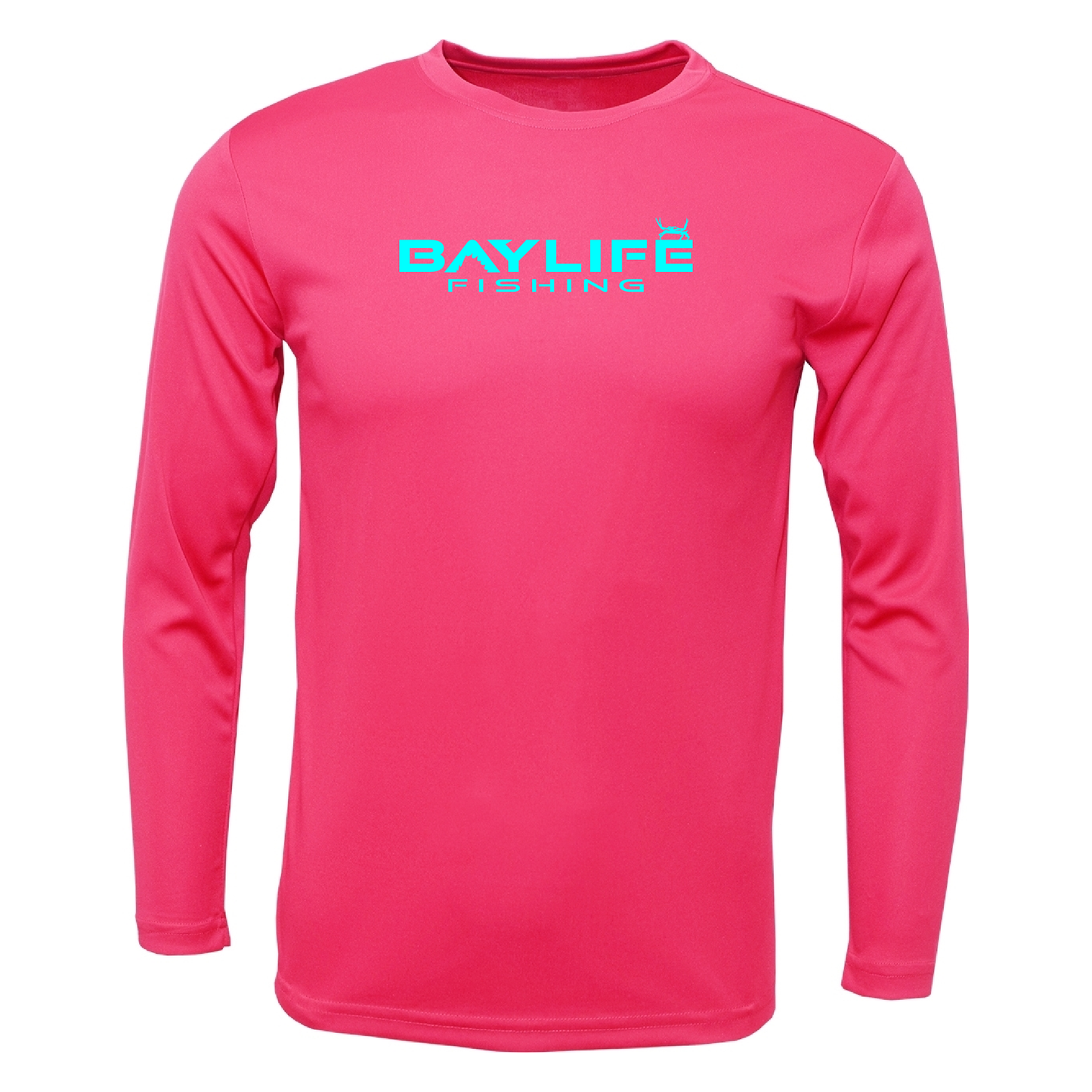 YOUTH PERFORMANCE FISHING LONG SLEEVE SHIRT | NEON PINK