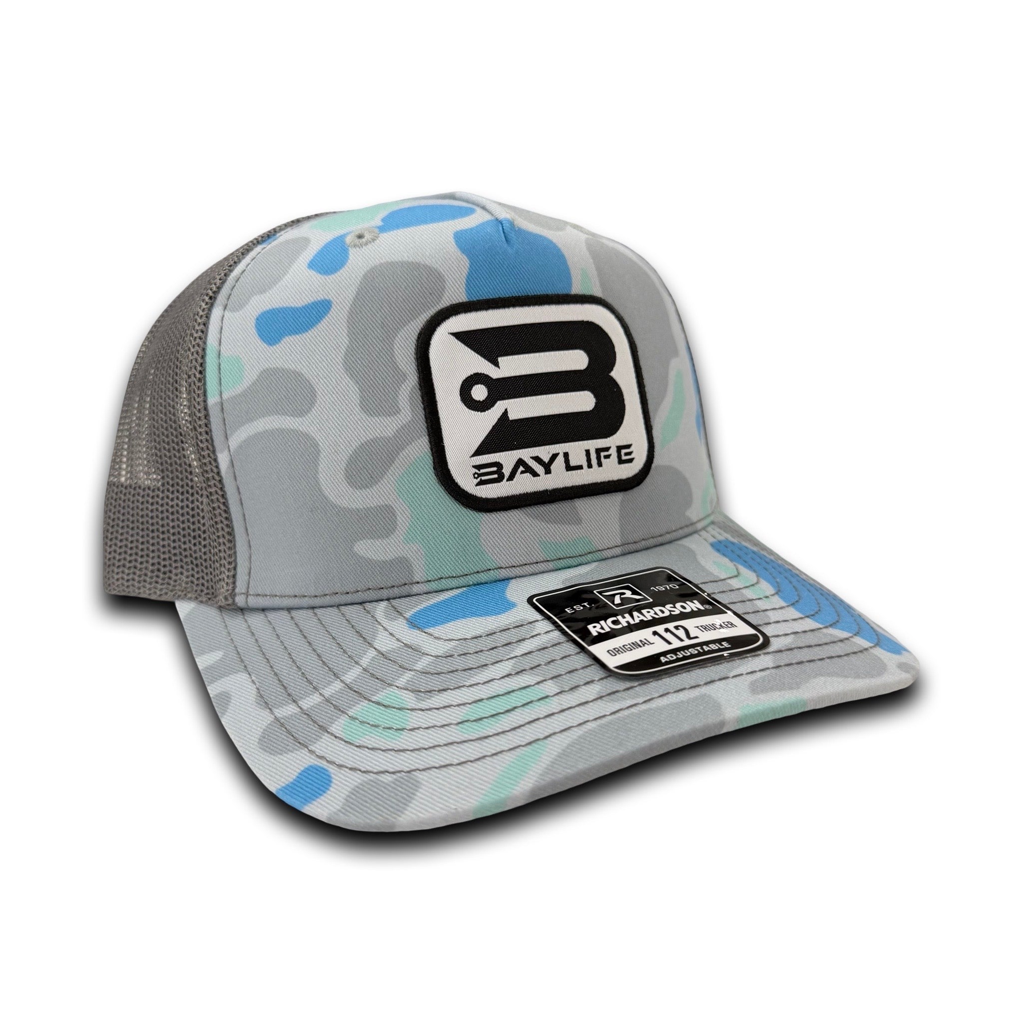 BAYLIFE “B” HAT | SALTWATER DUCK CAMO