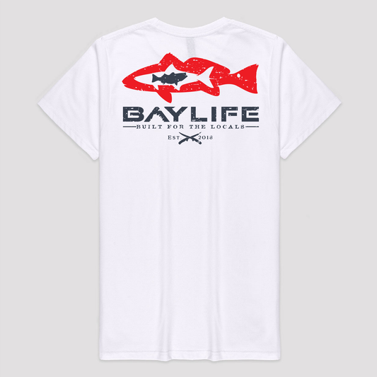 THREE FISH MAFIA PREMIUM SHORT SLEEVE SHIRT | WHITE
