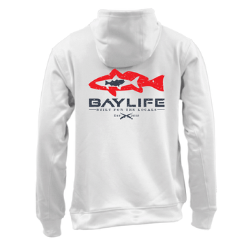 THREE FISH MAFIA PERFORMANCE FLEECE HOODIE | WHITE
