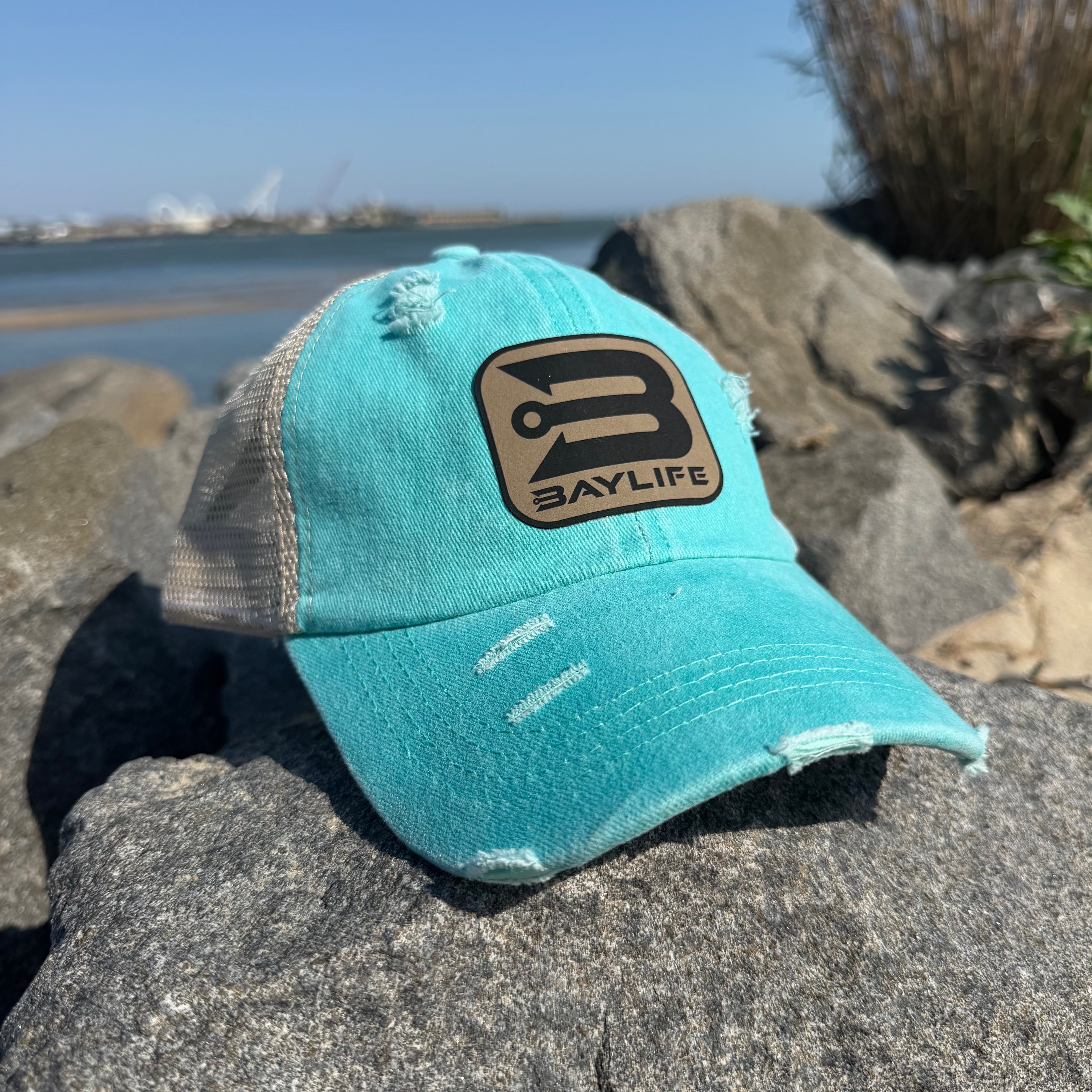 Ladies Criss Cross Ponytail Hat | Mint Green w/Anchorhook