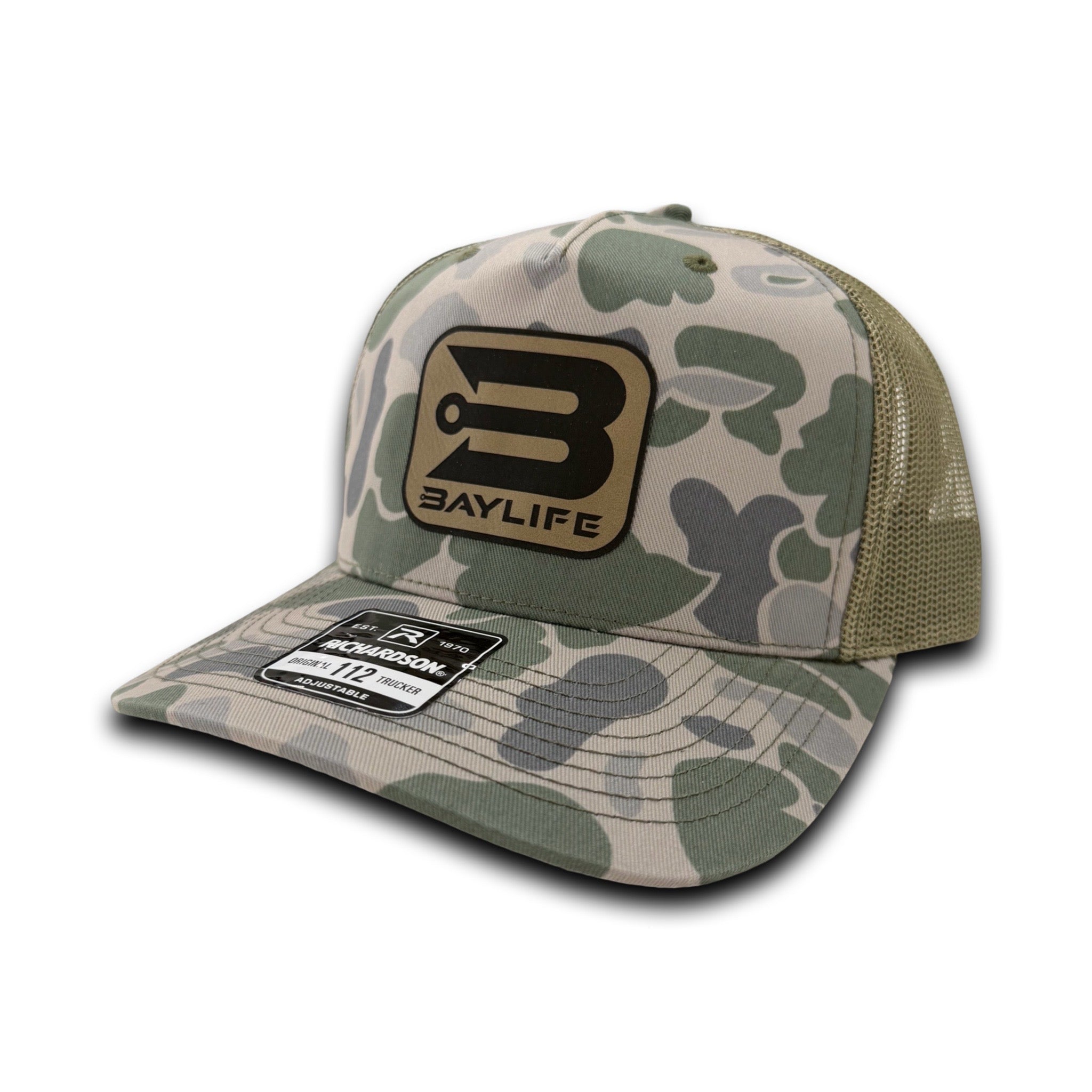 BAYLIFE “B” HAT | MARSH DUCK CAMO