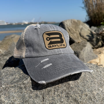 Ladies Criss Cross Ponytail Hat | Grey w/Anchorhook Patch
