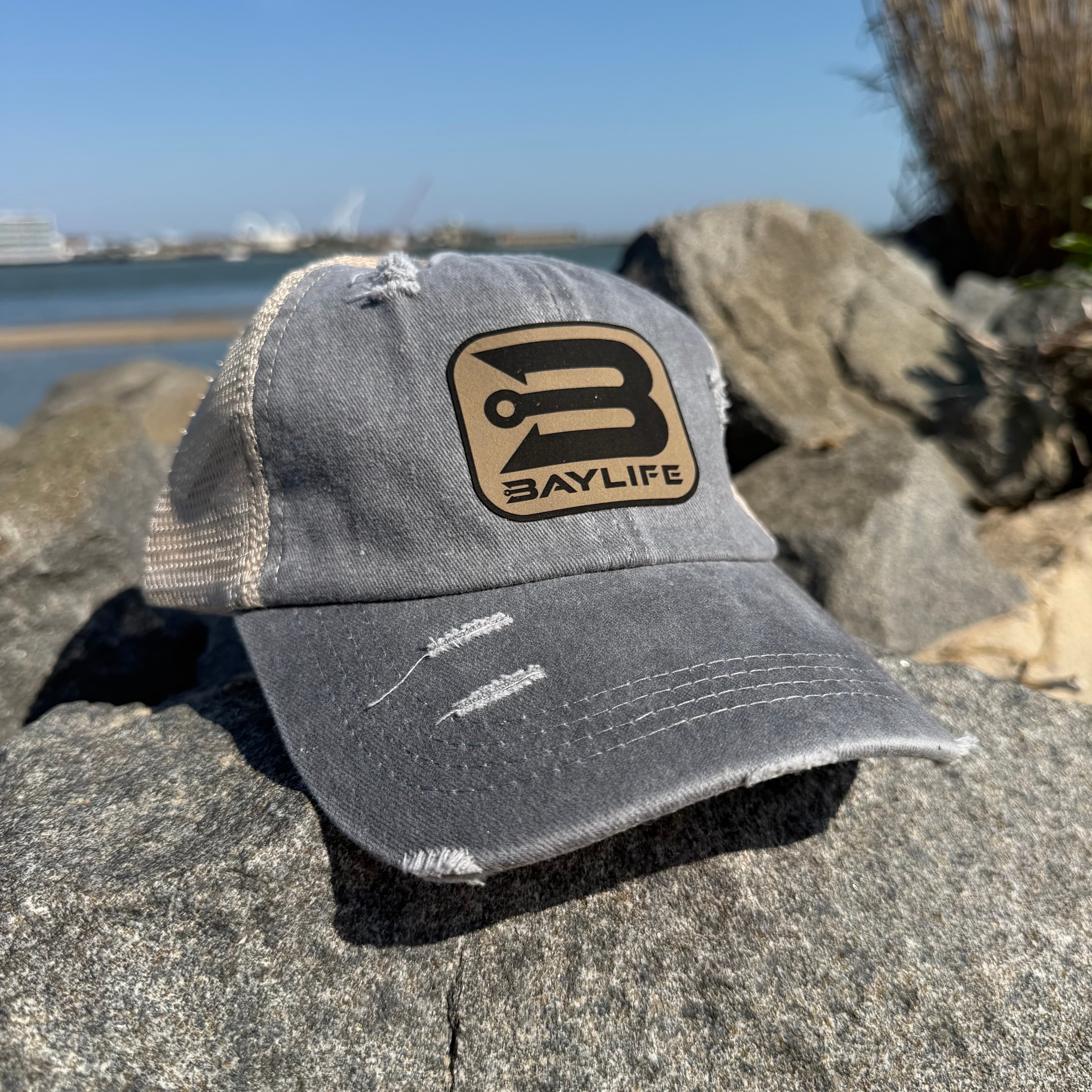 Ladies Criss Cross Ponytail Hat | Grey w/Anchorhook Patch