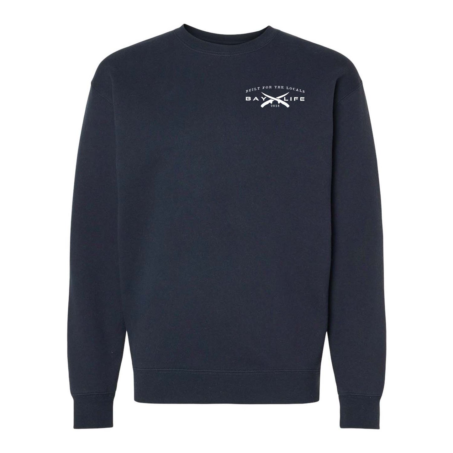 Life is Better on the Bay | Heavyweight Fleece Crew Neck | Navy