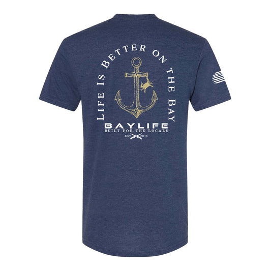 Life is Better on the Bay | Ultra Soft Short Sleeve | Navy Mist