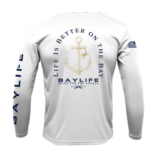 Life is Better on the Bay | Performance Long Sleeve | White