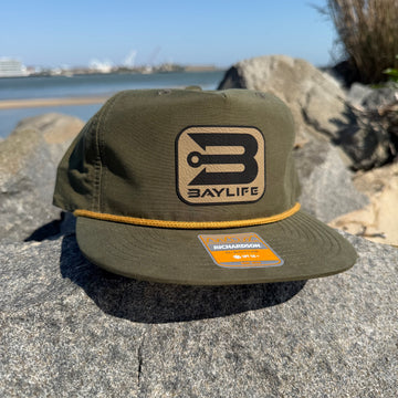 GRAMPS ANCHORHOOK HAT | ARMY/YELLOW ROPE