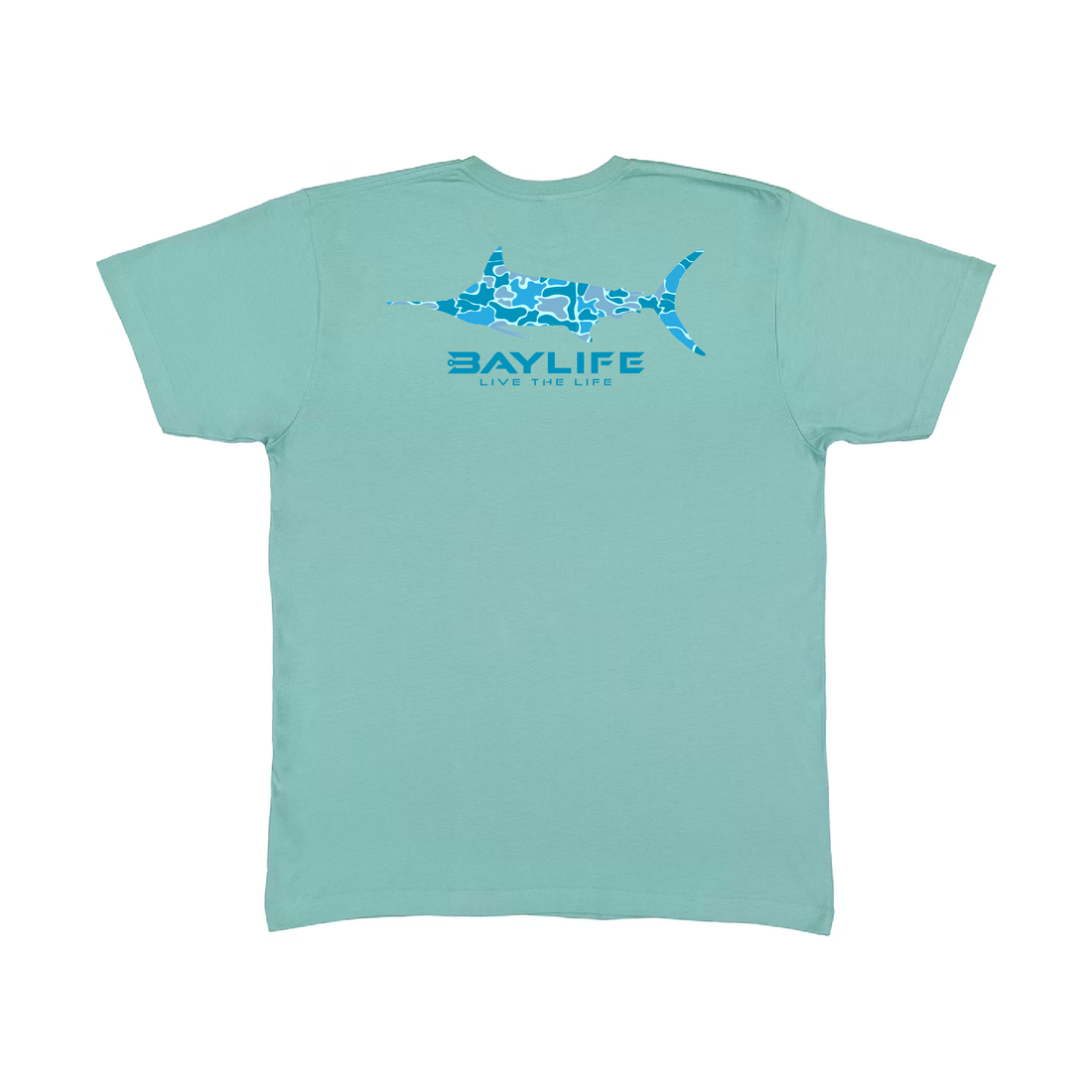 Baylife Blue Marlin Camo | Light Weight Premium Tee