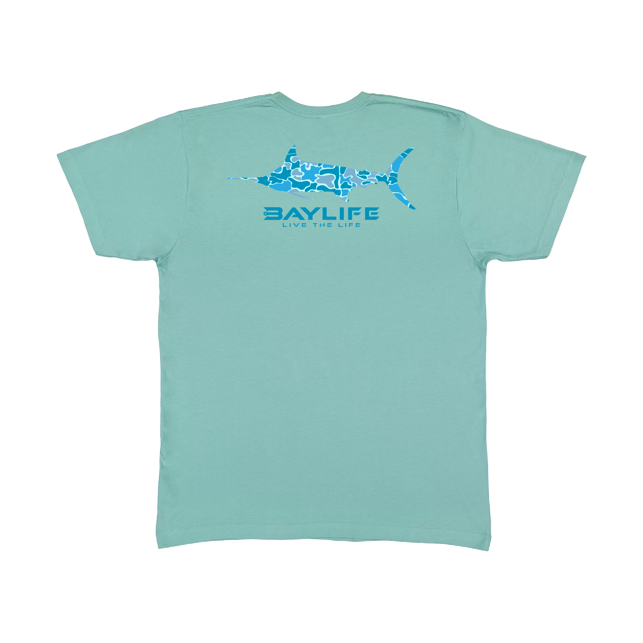 Baylife Blue Marlin Camo | Light Weight Premium Tee