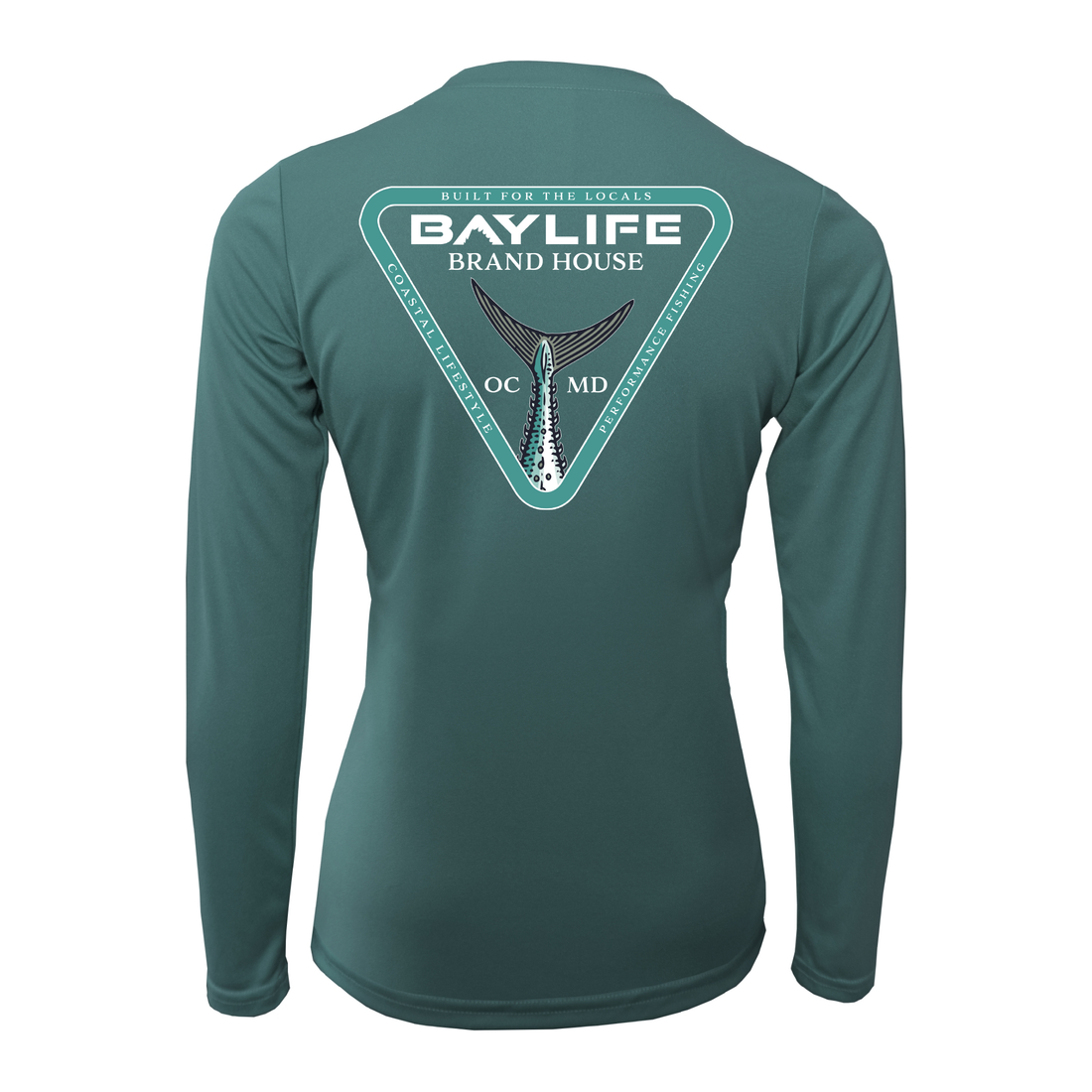 OC BRAND HOUSE FISH TAIL LADIES PERFORMANCE FISHING LONG SLEEVE SHIRT