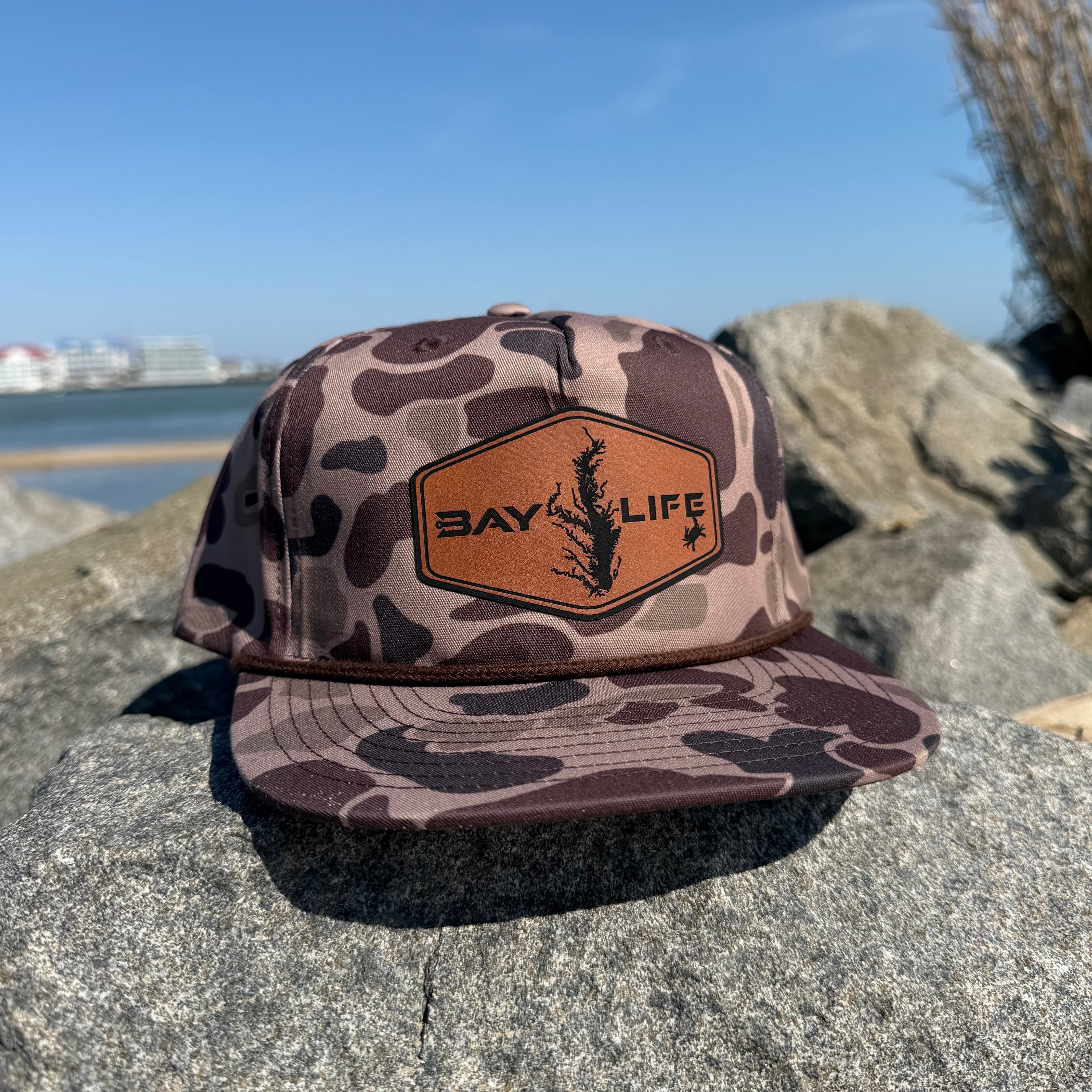 GRAMPS CHESAPEAKE HAT | BARK DUCK CAMO/BROWN ROPE
