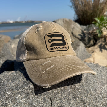 Ladies Criss Cross Ponytail Hat | Khaki w/Anchorhook Patch