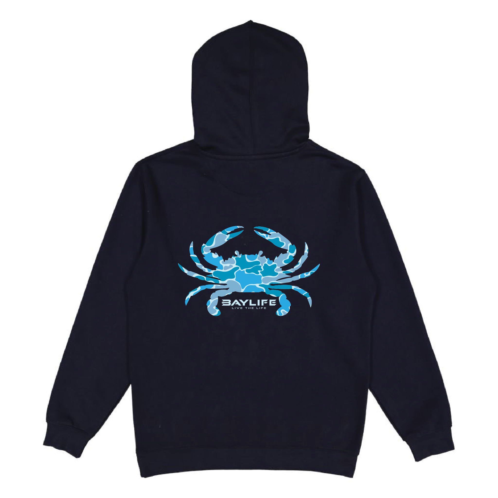 BLUE CRAB CAMO PREMIUM FLEECE HOODIE