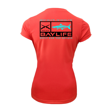 LADIES KIPTOPEKE COBIA PERFORMANCE FISHING SHORT SLEEVE SHIRT