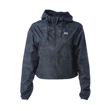 THE SALT AIR CROP WINDBREAKER - BLACK CAMO