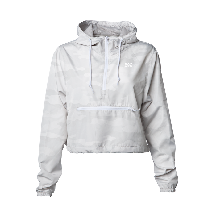 THE SALT AIR CROP WINDBREAKER - WHITE CAMO