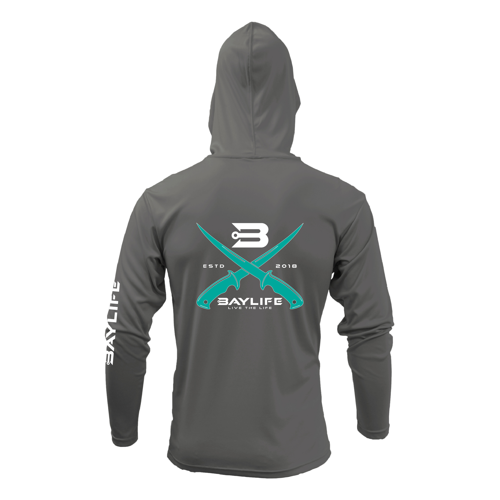 CROSSED BLADES UPF 50+ PERFORMANCE HOODED SUN SHIRT