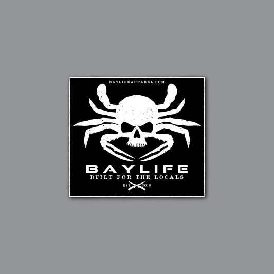 Bay Life Sticker | Crab Skull