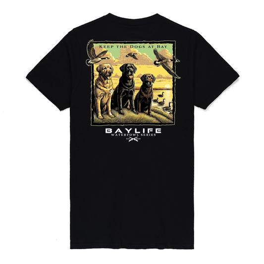 KEEP THE DOGS AT BAY WATERFOWL SERIES PREMIUM SHORT SLEEVE SHIRT | BLACK
