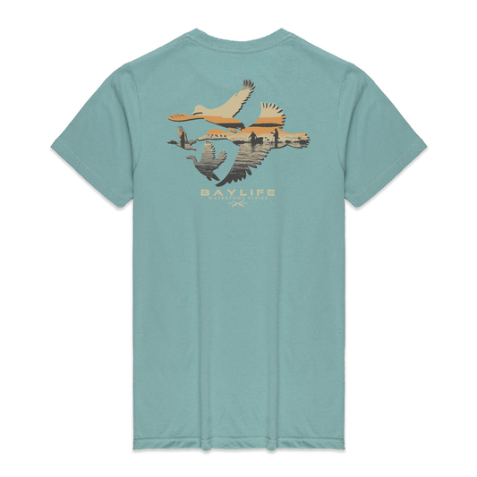 DUCKS TIL DUSK WATERFOWL SERIES PREMIUM SHORT SLEEVE SHIRT | SAGE