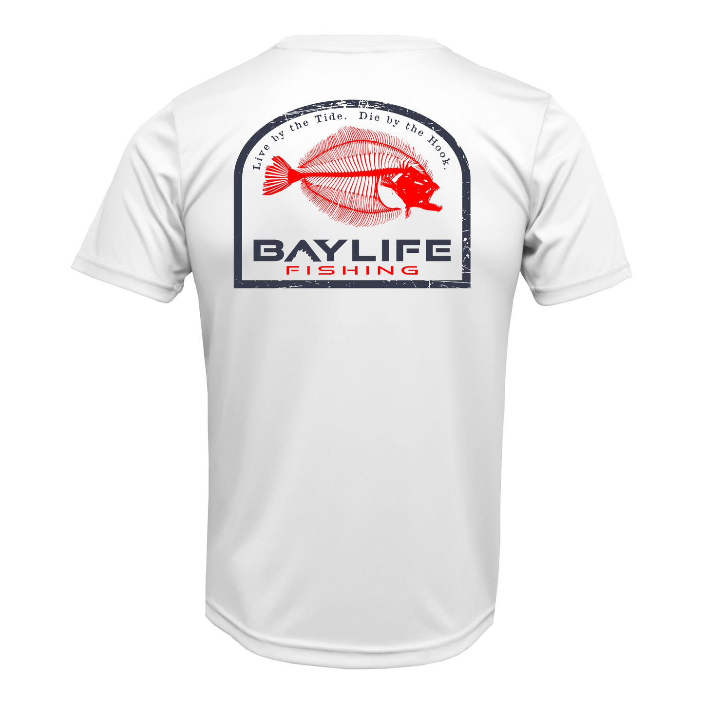 BOTTOM REAPER FLOUNDER PERFORMANCE FISHING SHORT SLEEVE SHIRT | WHITE