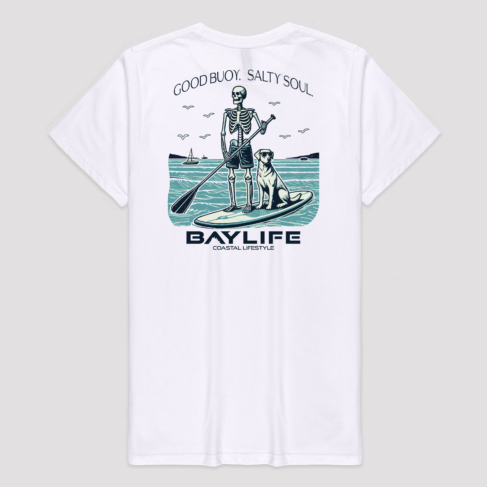 GOOD BUOY. SALTY SOUL. PREMIUM SHORT SLEEVE SHIRT
