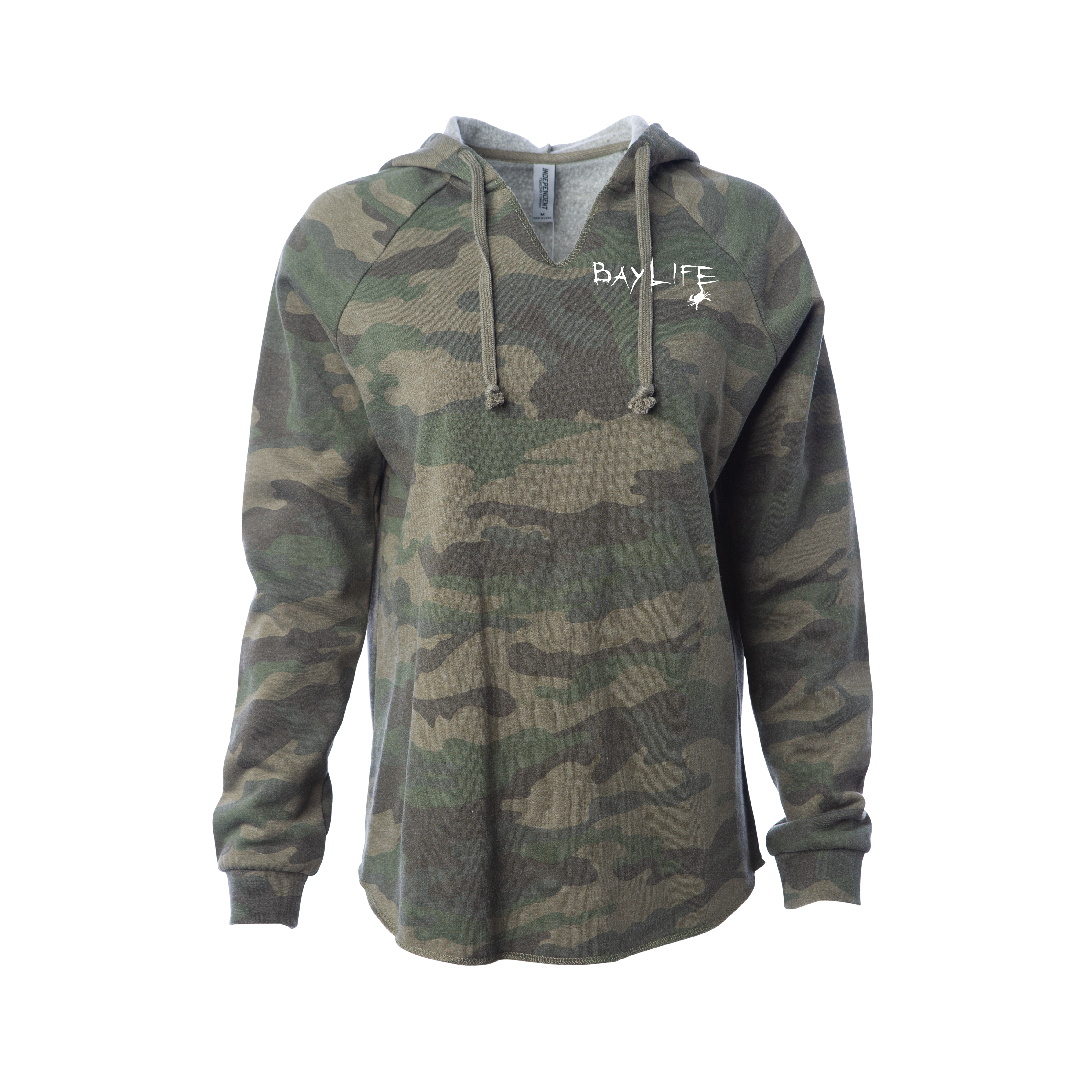 BAY WASHED LADIES PREMIUM FLEECE HOODIE
