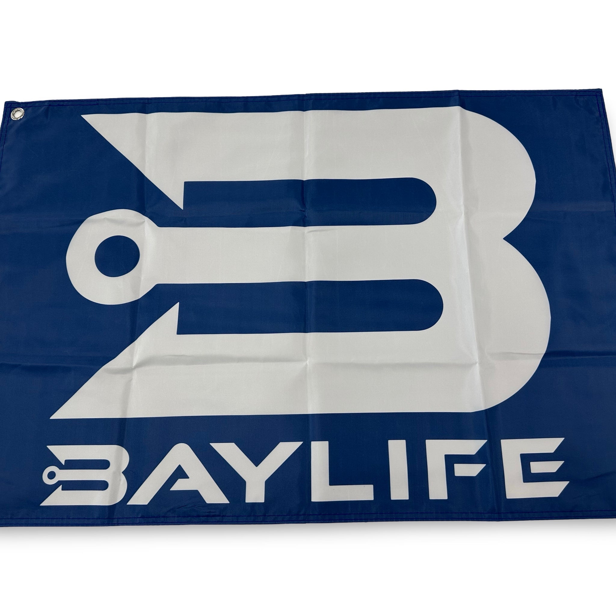 3'x2' Double Sided BAY LIFE “B” Boat Flag | Navy/White
