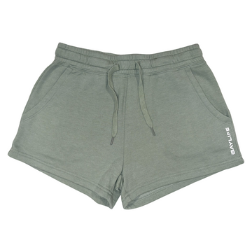Wave Washed Ladies Fleece Shorts | Sage