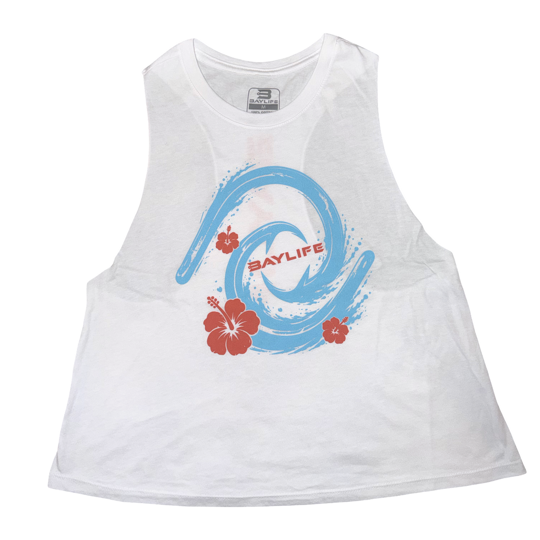 TIDAL HOOKS CROPPED RACERBACK TANK