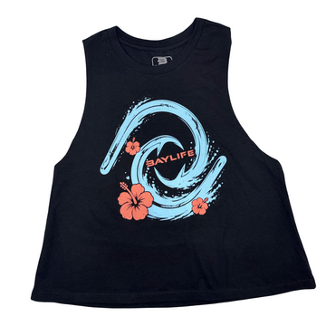 TIDAL HOOKS CROPPED RACERBACK TANK