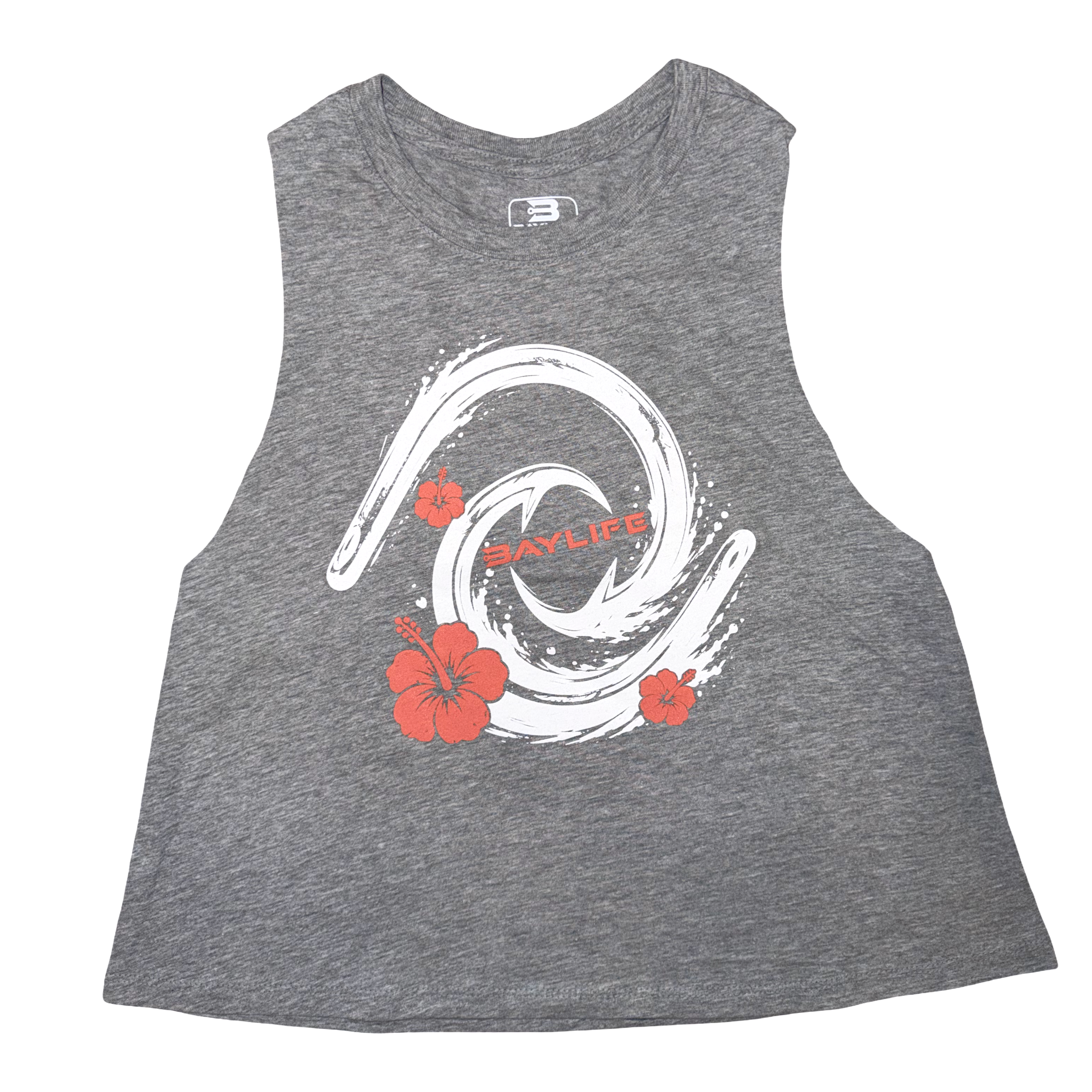 TIDAL HOOKS CROPPED RACERBACK TANK
