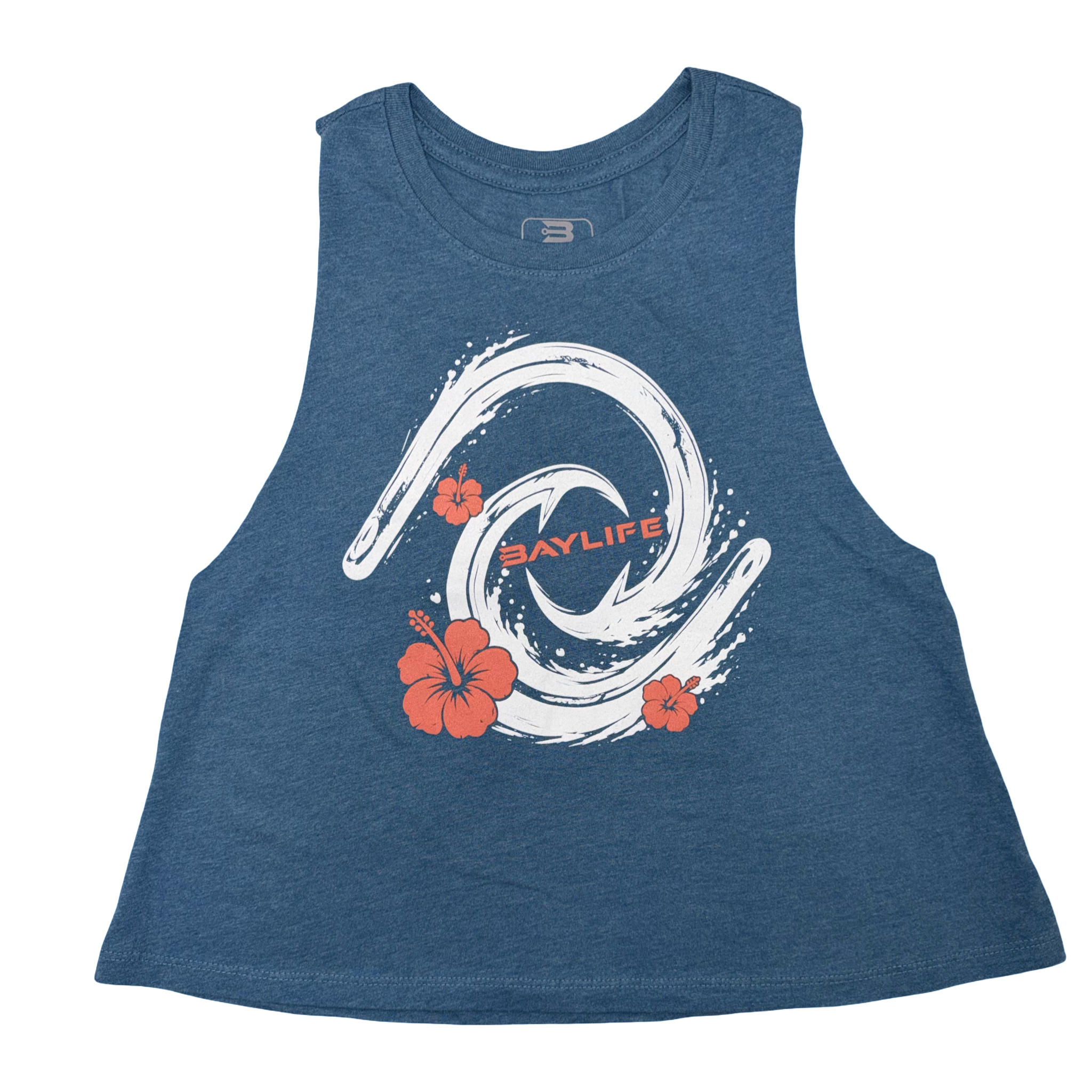 TIDAL HOOKS CROPPED RACERBACK TANK