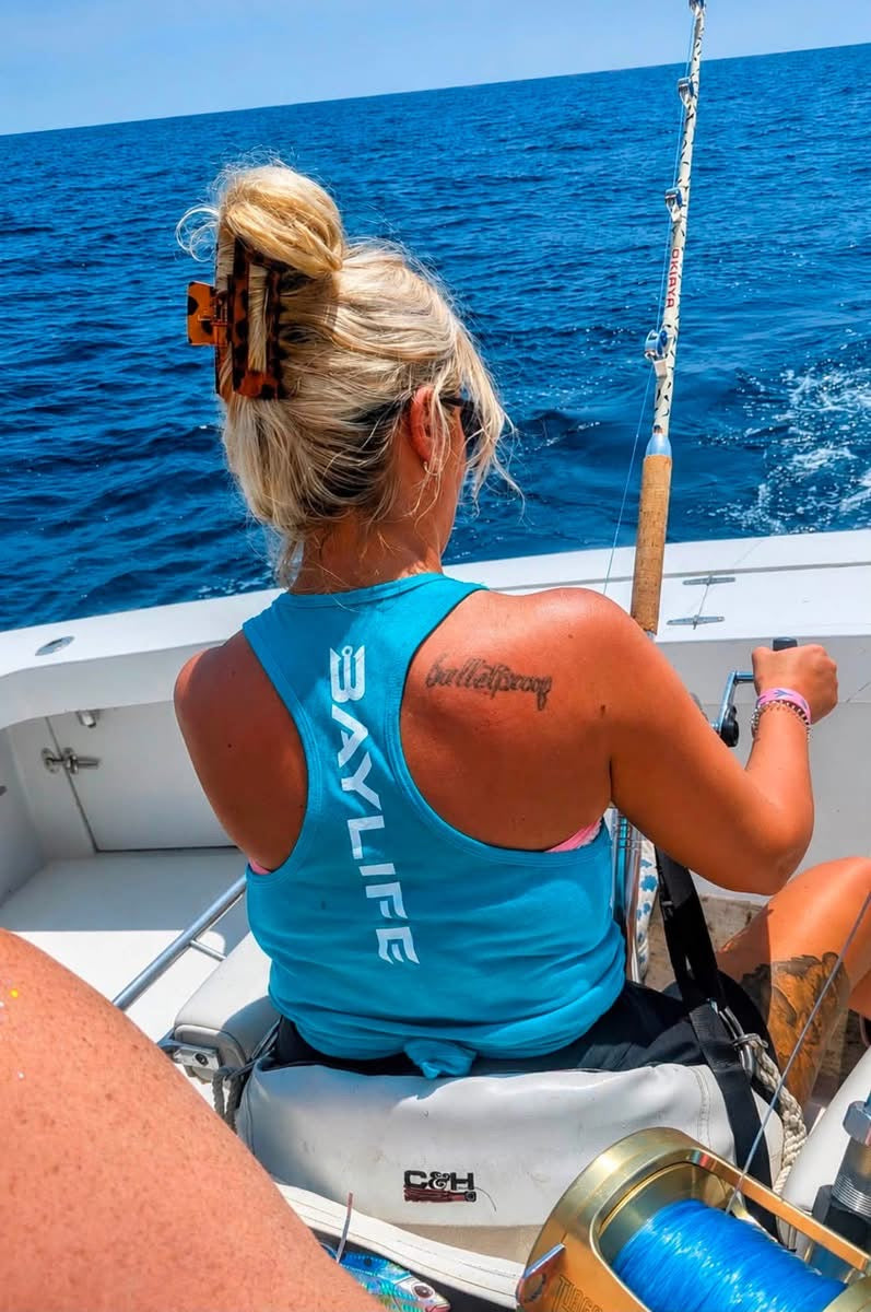 BAY LIFE CRAB LADIES RACERBACK TANK