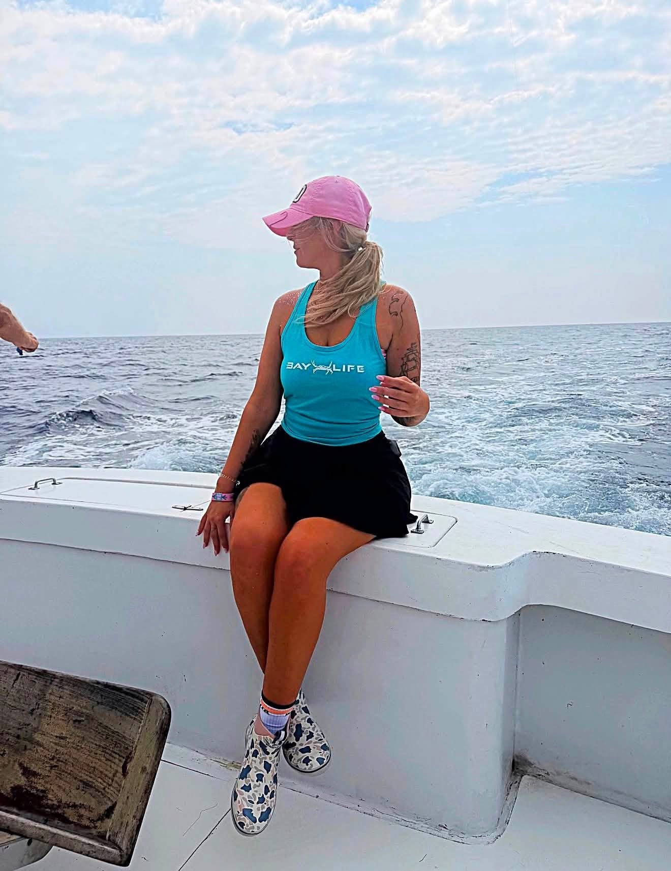 BAY LIFE CRAB LADIES RACERBACK TANK